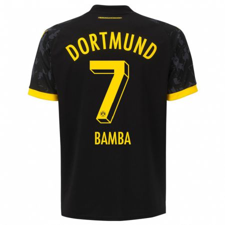 Kandiny Kinder Samuel Bamba #7 Schwarz Auswärtstrikot Trikot 2023/24 T-Shirt