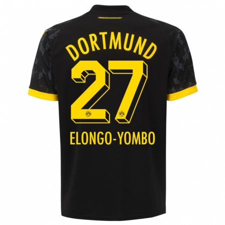 Kandiny Kinder Rodney Elongo-Yombo #27 Schwarz Auswärtstrikot Trikot 2023/24 T-Shirt