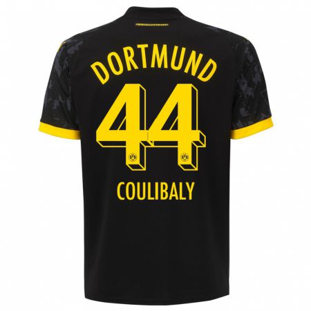 Kandiny Kinder Soumaila Coulibaly #44 Schwarz Auswärtstrikot Trikot 2023/24 T-Shirt