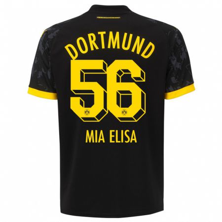 Kandiny Kinder Bomnuter Mia Elisa #56 Schwarz Auswärtstrikot Trikot 2023/24 T-Shirt