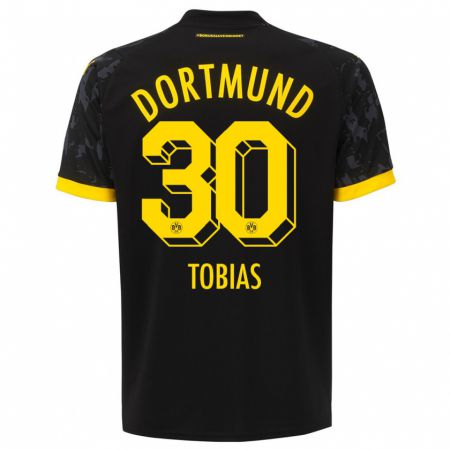 Kandiny Kinder Vogt Tobias #30 Schwarz Auswärtstrikot Trikot 2023/24 T-Shirt