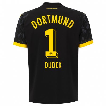 Kandiny Kinder Daniel Dudek #1 Schwarz Auswärtstrikot Trikot 2023/24 T-Shirt