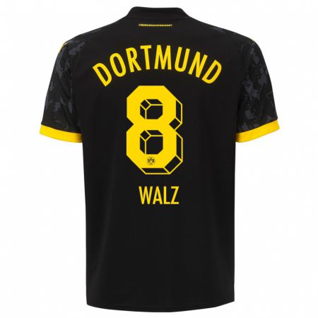 Kandiny Kinder Vasco Walz #8 Schwarz Auswärtstrikot Trikot 2023/24 T-Shirt