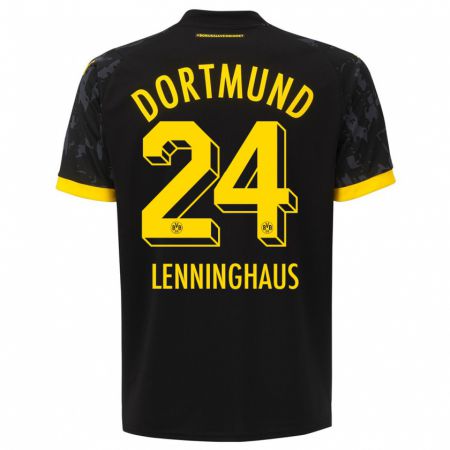 Kandiny Kinder Mika Lenninghaus #24 Schwarz Auswärtstrikot Trikot 2023/24 T-Shirt