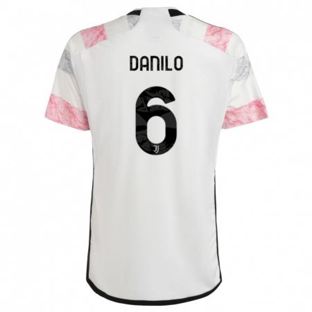 Kandiny Kinder Danilo #6 Weiß Rosa Auswärtstrikot Trikot 2023/24 T-Shirt