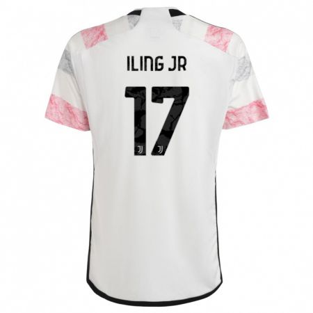 Kandiny Kinder Samuel Iling Junior #17 Weiß Rosa Auswärtstrikot Trikot 2023/24 T-Shirt
