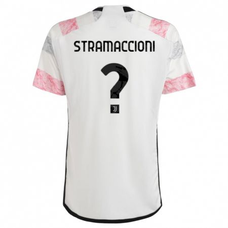Kandiny Kinder Diego Stramaccioni #0 Weiß Rosa Auswärtstrikot Trikot 2023/24 T-Shirt