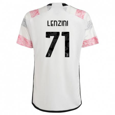 Kandiny Kinder Martina Lenzini #71 Weiß Rosa Auswärtstrikot Trikot 2023/24 T-Shirt