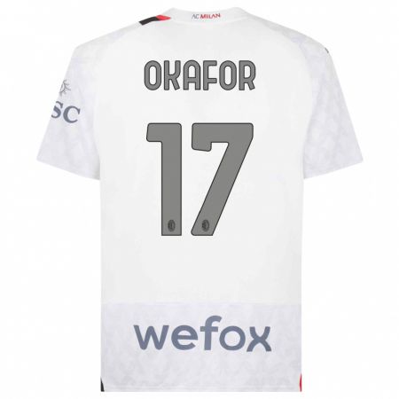 Kandiny Kinder Noah Okafor #17 Weiß Auswärtstrikot Trikot 2023/24 T-Shirt