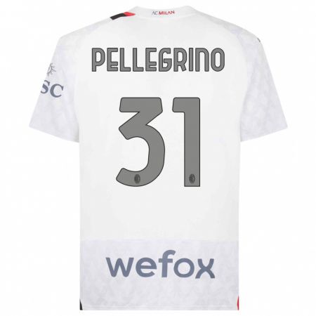 Kandiny Kinder Marco Pellegrino #31 Weiß Auswärtstrikot Trikot 2023/24 T-Shirt
