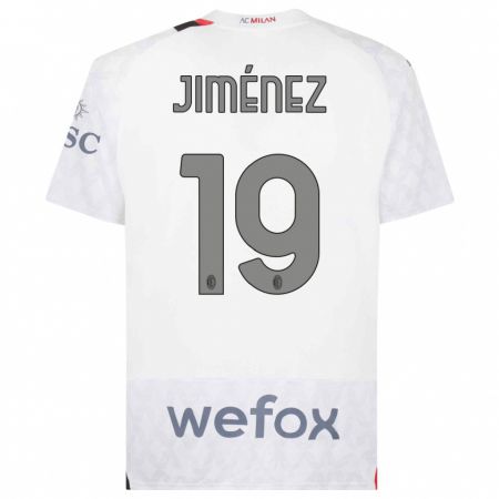 Kandiny Kinder Álex Jiménez #19 Weiß Auswärtstrikot Trikot 2023/24 T-Shirt