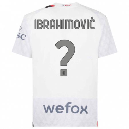 Kandiny Kinder Maximilian Ibrahimović #0 Weiß Auswärtstrikot Trikot 2023/24 T-Shirt