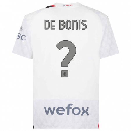 Kandiny Kinder Andrea De Bonis #0 Weiß Auswärtstrikot Trikot 2023/24 T-Shirt