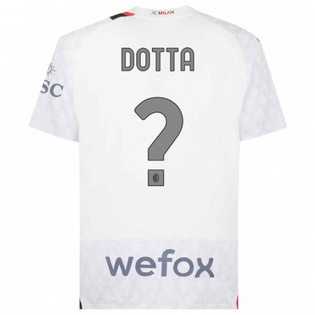 Kandiny Kinder Cristiano Dotta #0 Weiß Auswärtstrikot Trikot 2023/24 T-Shirt