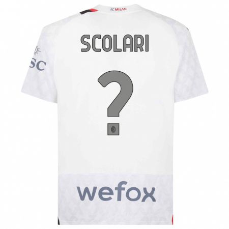 Kandiny Kinder Davide Scolari #0 Weiß Auswärtstrikot Trikot 2023/24 T-Shirt