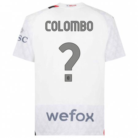 Kandiny Kinder Federico Colombo #0 Weiß Auswärtstrikot Trikot 2023/24 T-Shirt