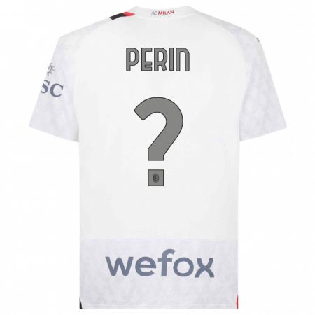 Kandiny Kinder Ernesto Perin #0 Weiß Auswärtstrikot Trikot 2023/24 T-Shirt