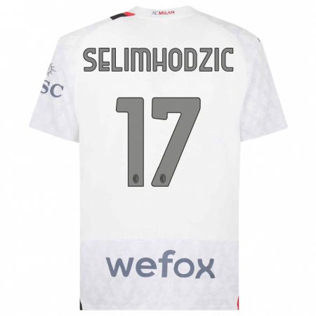Kandiny Kinder Noa Selimhodzic #17 Weiß Auswärtstrikot Trikot 2023/24 T-Shirt