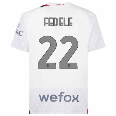 Kandiny Kinder Noemi Fedele #22 Weiß Auswärtstrikot Trikot 2023/24 T-Shirt