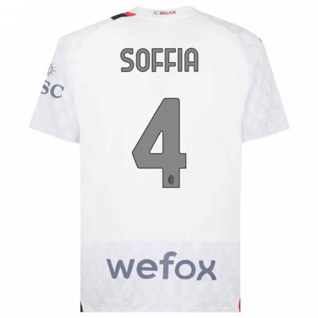 Kandiny Kinder Angelica Soffia #4 Weiß Auswärtstrikot Trikot 2023/24 T-Shirt