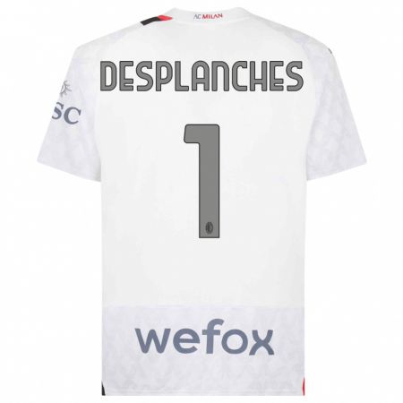 Kandiny Kinder Sebastiano Desplanches #1 Weiß Auswärtstrikot Trikot 2023/24 T-Shirt