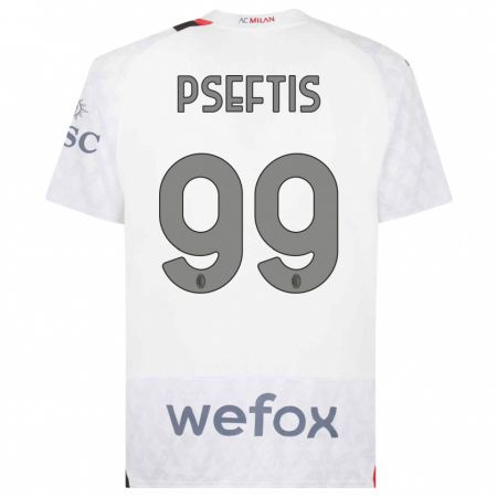 Kandiny Kinder Fotios Pseftis #99 Weiß Auswärtstrikot Trikot 2023/24 T-Shirt