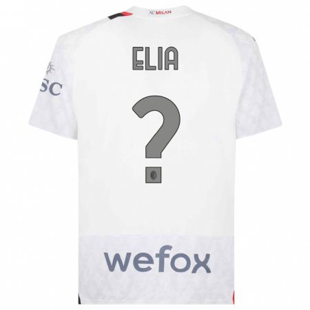 Kandiny Kinder Emanuele Elia #0 Weiß Auswärtstrikot Trikot 2023/24 T-Shirt