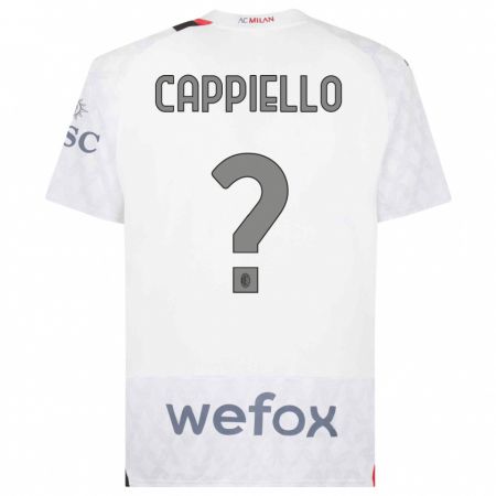 Kandiny Kinder Flavio Cappiello #0 Weiß Auswärtstrikot Trikot 2023/24 T-Shirt