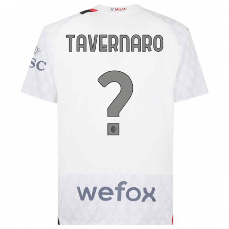 Kandiny Kinder Federico Tavernaro #0 Weiß Auswärtstrikot Trikot 2023/24 T-Shirt