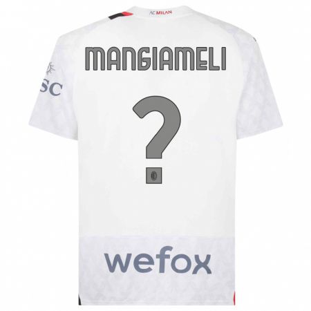 Kandiny Kinder Federico Mangiameli #0 Weiß Auswärtstrikot Trikot 2023/24 T-Shirt
