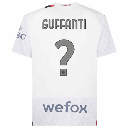 Kandiny Kinder Alessandro Guffanti #0 Weiß Auswärtstrikot Trikot 2023/24 T-Shirt