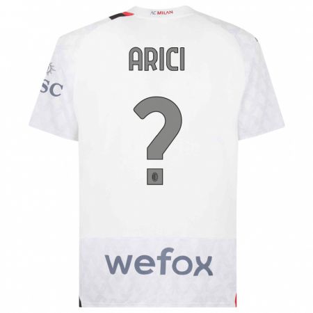 Kandiny Kinder Alberto Arici #0 Weiß Auswärtstrikot Trikot 2023/24 T-Shirt
