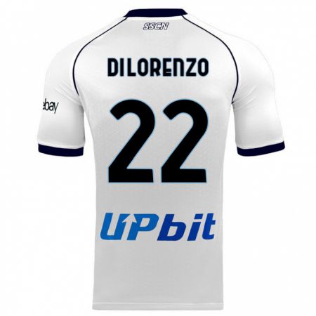 Kandiny Kinder Giovanni Di Lorenzo #22 Weiß Auswärtstrikot Trikot 2023/24 T-Shirt
