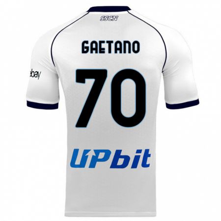 Kandiny Kinder Gianluca Gaetano #70 Weiß Auswärtstrikot Trikot 2023/24 T-Shirt