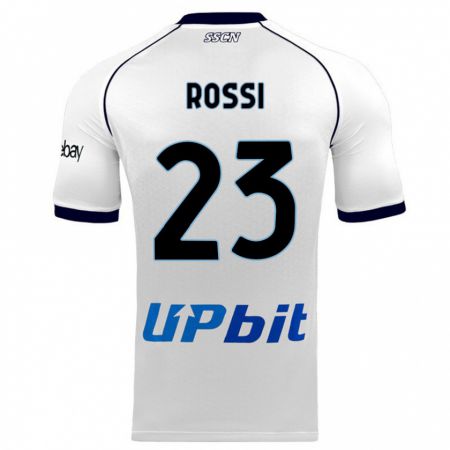 Kandiny Kinder Leonardo Rossi #23 Weiß Auswärtstrikot Trikot 2023/24 T-Shirt