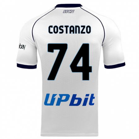 Kandiny Kinder Davide Costanzo #74 Weiß Auswärtstrikot Trikot 2023/24 T-Shirt