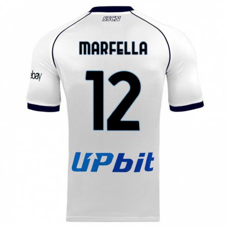 Kandiny Kinder Davide Marfella #12 Weiß Auswärtstrikot Trikot 2023/24 T-Shirt