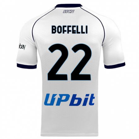 Kandiny Kinder Valerio Boffelli #22 Weiß Auswärtstrikot Trikot 2023/24 T-Shirt