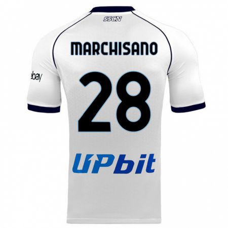 Kandiny Kinder Matteo Marchisano #28 Weiß Auswärtstrikot Trikot 2023/24 T-Shirt