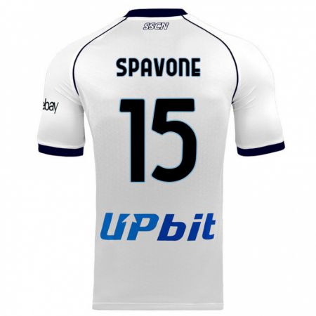 Kandiny Kinder Alessandro Spavone #15 Weiß Auswärtstrikot Trikot 2023/24 T-Shirt
