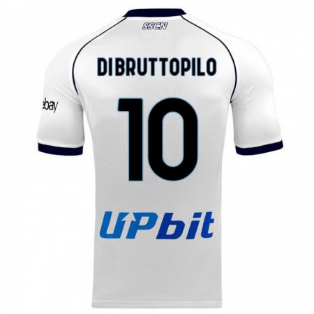 Kandiny Kinder Giuseppe Ambrosino Di Bruttopilo #10 Weiß Auswärtstrikot Trikot 2023/24 T-Shirt