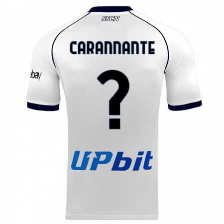 Kandiny Kinder Lorenzo Carannante #0 Weiß Auswärtstrikot Trikot 2023/24 T-Shirt