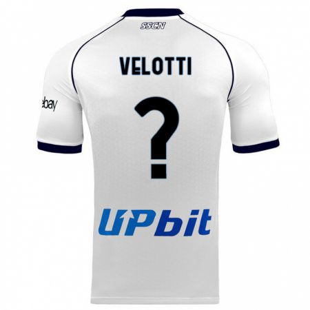 Kandiny Kinder Christian Velotti #0 Weiß Auswärtstrikot Trikot 2023/24 T-Shirt