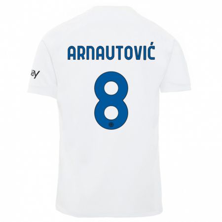 Kandiny Kinder Marko Arnautovic #8 Weiß Auswärtstrikot Trikot 2023/24 T-Shirt