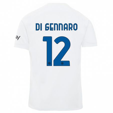 Kandiny Kinder Raffaele Di Gennaro #12 Weiß Auswärtstrikot Trikot 2023/24 T-Shirt