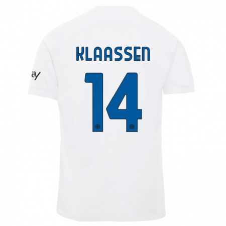 Kandiny Kinder Davy Klaassen #14 Weiß Auswärtstrikot Trikot 2023/24 T-Shirt