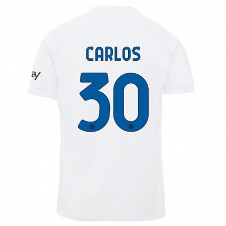 Kandiny Kinder Carlos Augusto #30 Weiß Auswärtstrikot Trikot 2023/24 T-Shirt