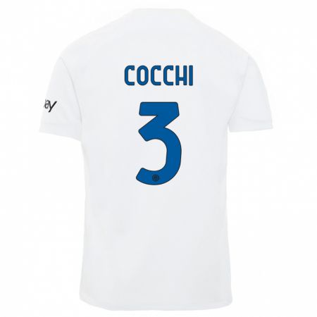 Kandiny Kinder Matteo Cocchi #3 Weiß Auswärtstrikot Trikot 2023/24 T-Shirt