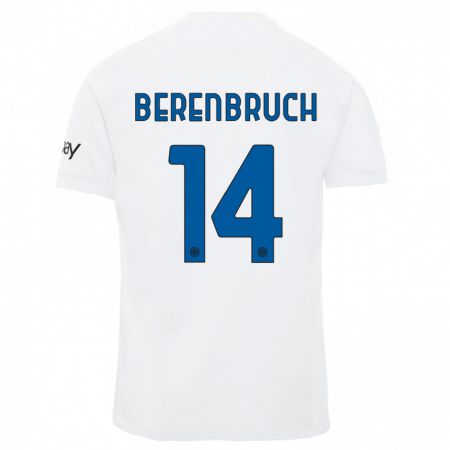 Kandiny Kinder Thomas Berenbruch #14 Weiß Auswärtstrikot Trikot 2023/24 T-Shirt