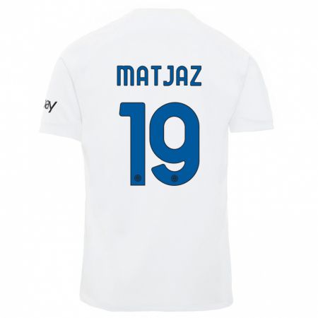 Kandiny Kinder Samo Matjaz #19 Weiß Auswärtstrikot Trikot 2023/24 T-Shirt